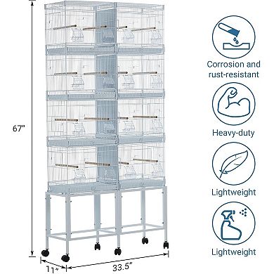 Bird Playground, Bird Playstand,Birdcage Stand Play Center,Lockable Wheels,Heavy-Duty