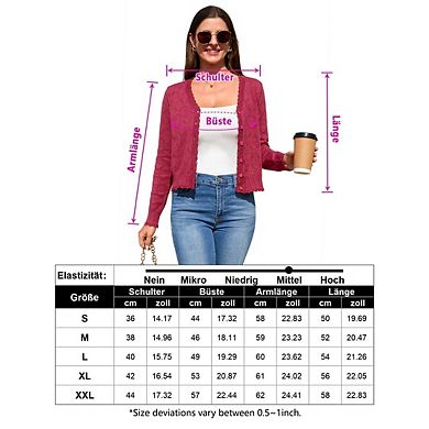 Women's Button Down Cardigan Long Sleeve Casual V-Neck Soft Knit Lightweight Cardigans Sweater