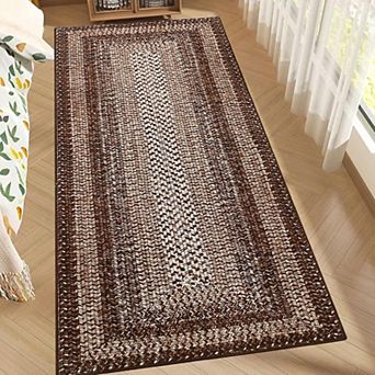 Runner Rug for Hallway Kitchen Runner Mat 2x10, Machine Washable Long Runner Throw Carpet, N