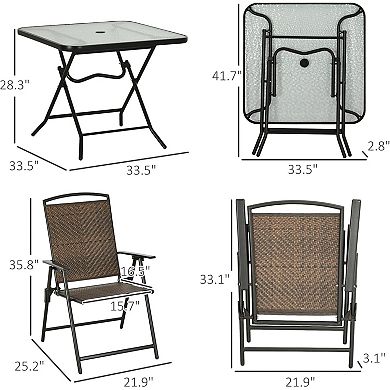 Wicker Patio Dining Set