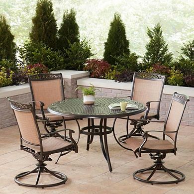Patio Dining Set with Rocker Chairs