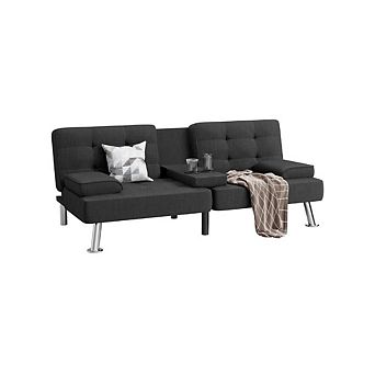 Modern Linen-Upholstered Convertible Elegant Sofa