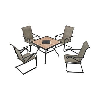 Garden Dining Set with Umbrella Table