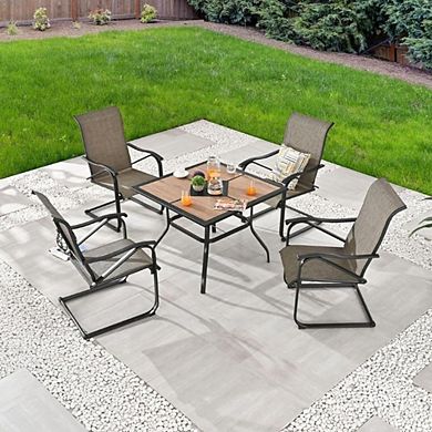 Garden Dining Set with Umbrella Table