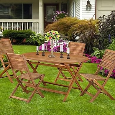 Outdoor Acacia Wood Dining Set