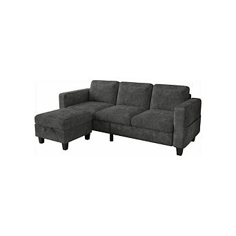 Elegant Sofa With Storage Ottoman