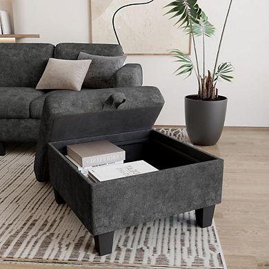 Elegant Sofa With Storage Ottoman