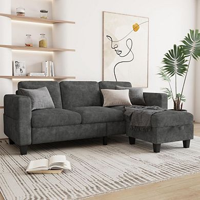 Elegant Sofa With Storage Ottoman