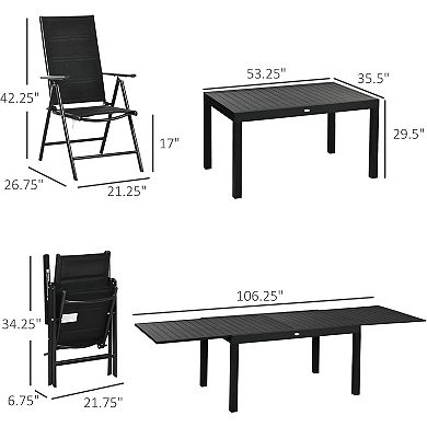 Aluminum Frame Dining Furniture Set