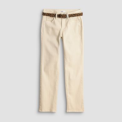 Women's Sonoma Goods For Life® Belted Mid Rise Slim Straight Jeans