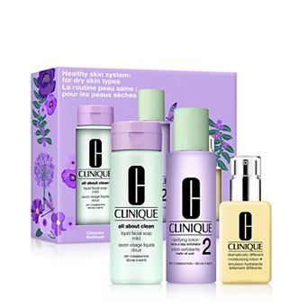 CLINIQUE Healthy Skin 3-Step System: For Dry Combination Skin Skincare Gift Set