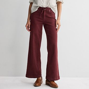 Petite Sonoma Goods For Life® Mid Rise Relaxed Wide Leg Jeans
