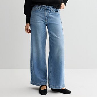 Petite Sonoma Goods For Life® Mid Rise Relaxed Wide Leg Jeans