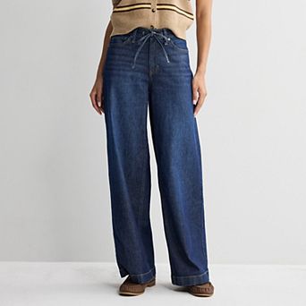 Petite Sonoma Goods For Life® Mid Rise Relaxed Wide Leg Jeans