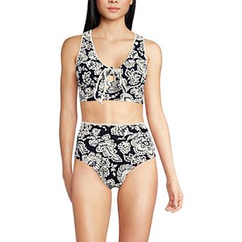 Women's Lands' End Whipstitch Bikini Swim Top & Bikini Swim Bottoms 2 pc Set