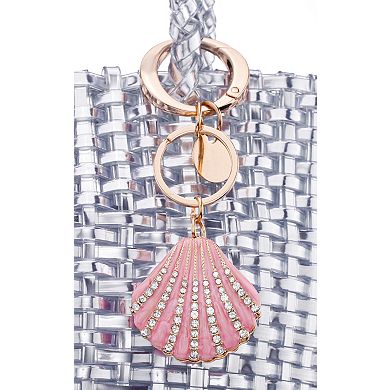 N by Nina Seashell Bag Charm with Rhinestones