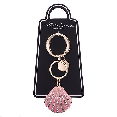 N by Nina Seashell Bag Charm with Rhinestones