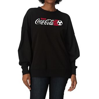 Women's Coca-Cola Team Soccer Oversized Fleece Crew Sweatshirt