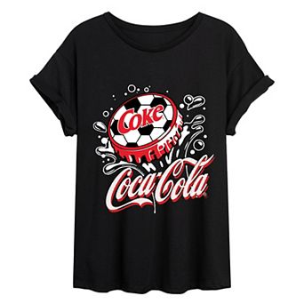 Juniors' Coca-Cola Soccer Oversized Tee