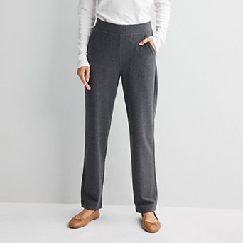 Petite Croft & Barrow® Knit Essential Straight Leg Pants