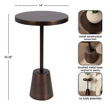 Tira Round Metal Side Table