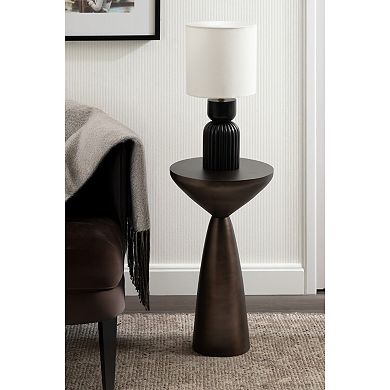 Steeves Metal Round Side Table