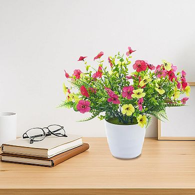 Artificial Flowers for Outdoors, 30 Bundles Multicolor Silk Fake Flowers with Ferns, UV-Resistant