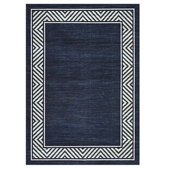 Modern Geometric Area Rug Machine Washable Vacuum Clean Ultra Thin Pet Friendly Carpet for Bedroom