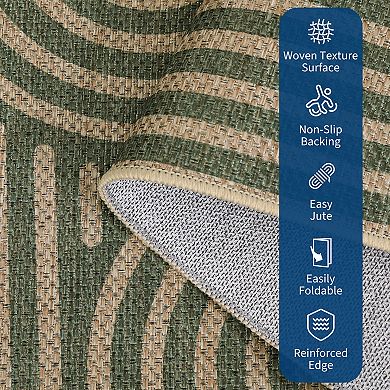 Abstract Area Rug Non Slip Foldable Vacuum Clean Non Shedding Floor Cover for Living Room Laundry