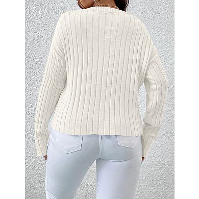 Women's Plus Size Tie Front Cardigan V Neck Knit Sweater Cotton Open Front Top