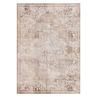 Distressed Vintage Non-Shedding Stain Resistant Area Rug Traditional Carpet for Living Room Bedroom