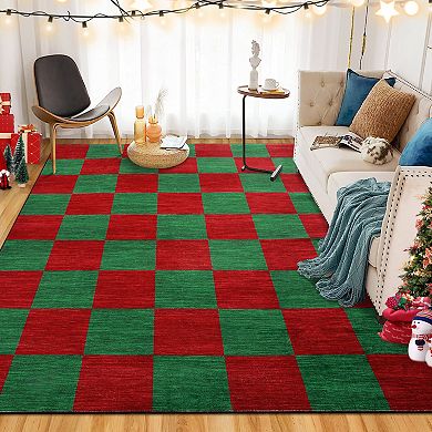 Modern Area Rug Machine Washable Non Shedding Stain Resistant Floor Cover for Living Room Laundry