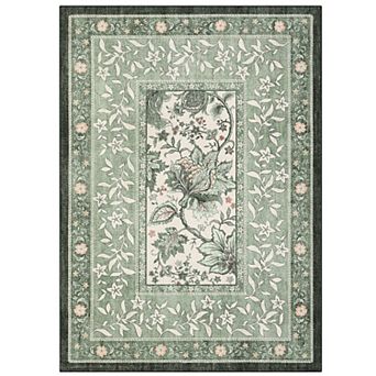 Vintage Area Rug Machine Washable Low Pile Pet Friendly Foldable Floor Cover for Living Room