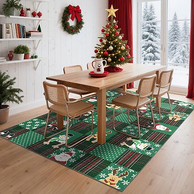 Modern Area Rug Machine Washable Non Shedding Stain Resistant Floor Cover for Living Room Laundry