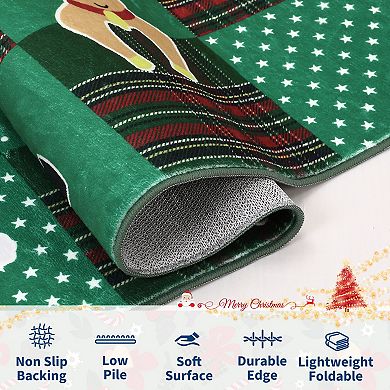 Modern Area Rug Machine Washable Non Shedding Stain Resistant Floor Cover for Living Room Laundry