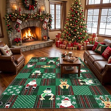 Modern Area Rug Machine Washable Non Shedding Stain Resistant Floor Cover for Living Room Laundry