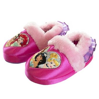 Disney Princess Favorite Princess Girls' Cozy Soft Plush Indoor Character Slippers (Toddler)