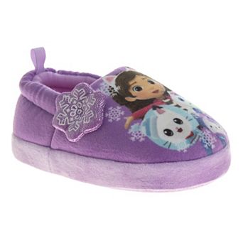 Gabby's Dollhouse Girls' Dual-Size Cozy Warm Soft Plush Slippers (Toddler / Little Kid)