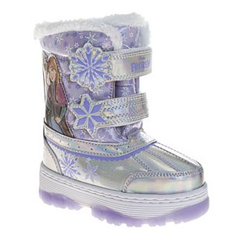 Disney Frozen Girls' Anna and Elsa Snow Boots. (Toddler/Little Kids)