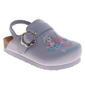 Disney Frozen Anna and Elsa Girls' Slip-On Cork Clogs and Mule Sandals (Toddler / Little Kid)