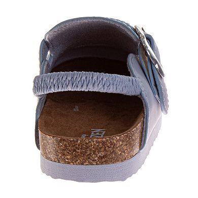 Disney Frozen Anna and Elsa Girls' Slip-On Cork Clogs and Mule Sandals (Toddler / Little Kid)