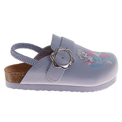 Disney Frozen Anna and Elsa Girls' Slip-On Cork Clogs and Mule Sandals (Toddler / Little Kid)
