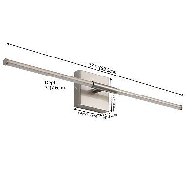 McKenna 28" Modern Minimalist Adjustable Dimmable Integrated LED Metal Wall Sconce