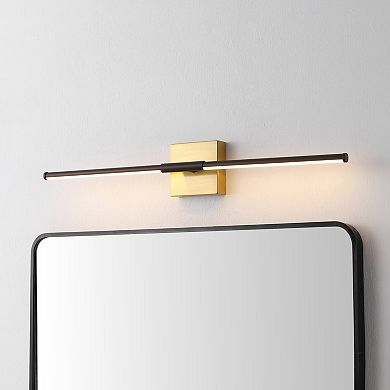 McKenna 28" Modern Minimalist Adjustable Dimmable Integrated LED Metal Wall Sconce