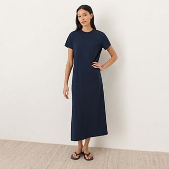 Organic Cotton Slub Easy Tee Maxi Dress