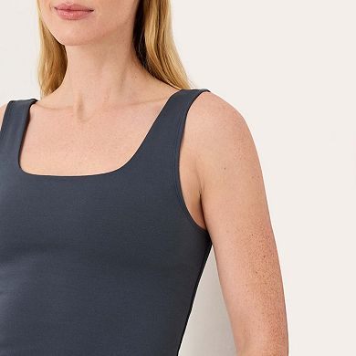 On The Go-To Square Neck Tank Made with Organic Cotton