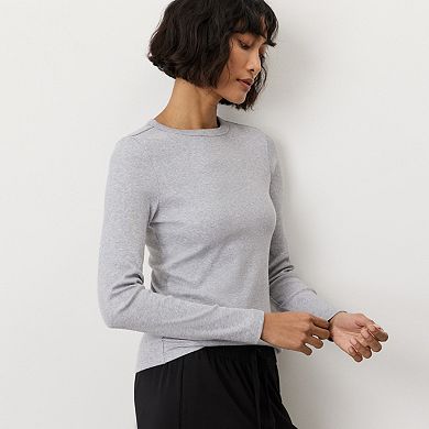 Perfect Rib Layering Long Sleeve Made with Organic Cotton