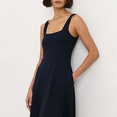 Fit & Flare Square Neck Dress Made with Organic Cotton