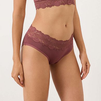 Lace Waist Brief 3-Pack Made with Organic Cotton