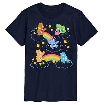 Big & Tall Care Bears Rainbow Clouds Graphic Tee